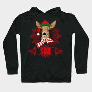 Christmas Deer Son Reindeer boy Hoodie